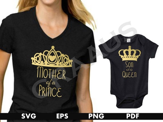 Download Mom And Son Shirts Mommy Annd Son Son Of A Queen Mother Of Etsy