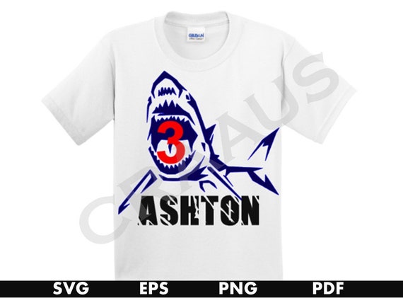 Download Shark Birthday Shirt Svg File