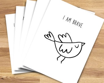 Kids Positive Affirmation Card Set, Instant Download, Printable, Mental Health,  Mindfulness Gift for Children