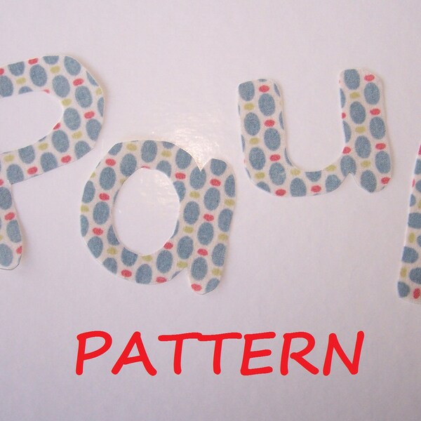 Fabric Applique Letter Etsy