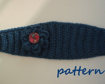Crochet Headband Earwarmer Pattern. PDF 030.