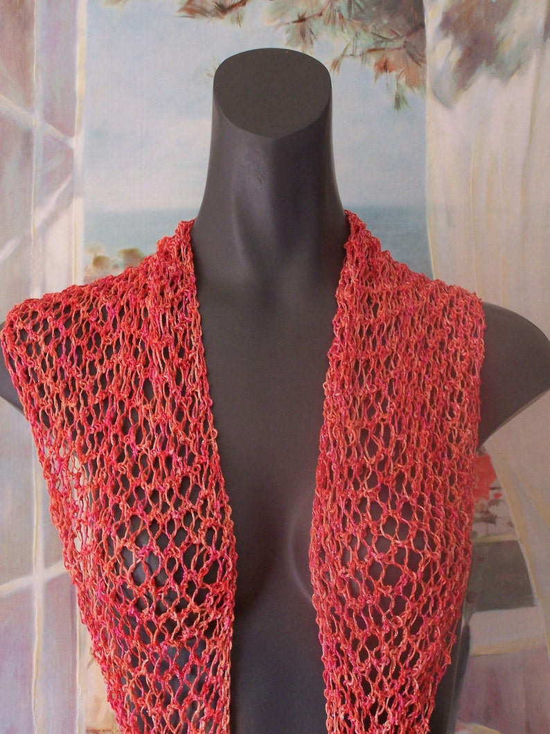 Shawl Knitting Pattern.summer Triangle Lace Shawl Free Etsy