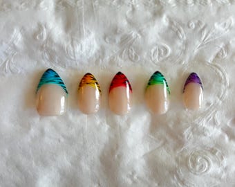 zebra print french press on nails