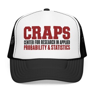 CRAPS Statistics Trucker Hat, Funny Casino Gambling Hat, Statistician Gift
