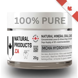 100 % REN MCHA-hydroxiapatit, 20 g, Använd som eller blandas. Laboratorietestad, livsmedelssäker.