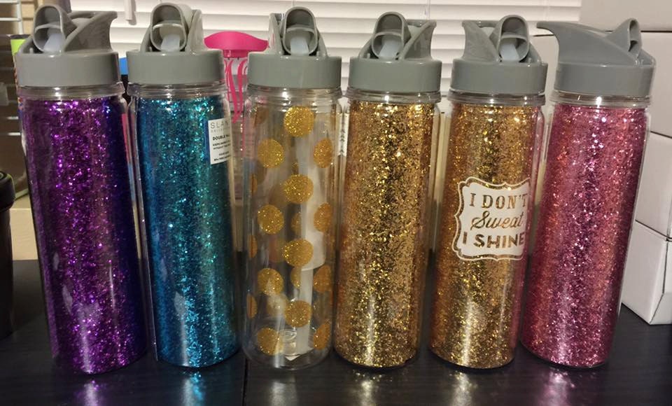 Personalized Glitter Water Bottles18oz Etsy