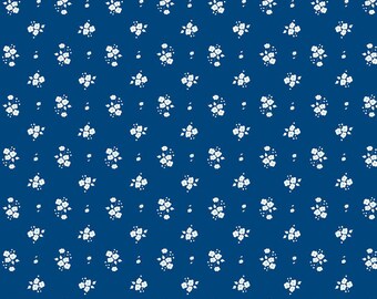Floral Navy: Natalie Lymer - Enchant Collection 1 Yard Cut