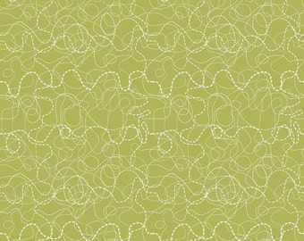 Treasure Search Green -  Leslie Grainger for Riley Blake Fabrics - 1 Yard Cut