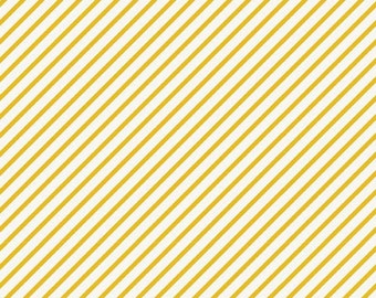 Unforgettable  Stripe in Yellow My Mind's Eye - 1 Yard Cut