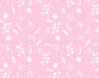 Floriography Branches Pink Riley Blake  1 Yard Cut