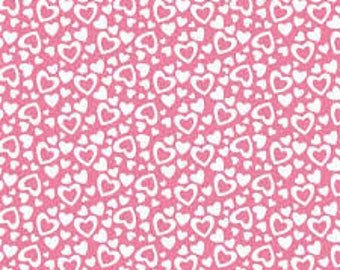 Holiday Hearts Pink - Riley Blake Designs - 1 Yard Cut