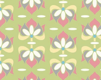 Priscilla Floral in Green from Lila Tueller's Priscilla Collection for  Riley Blake: 1 Yard Cut