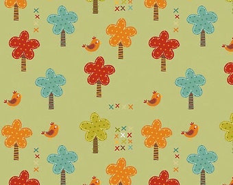 Giraffe Crossing Tees in Green Riley Blake 1 Yard Cut