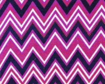 Corde fresche - Chevron in viola - 1 Yard Cut