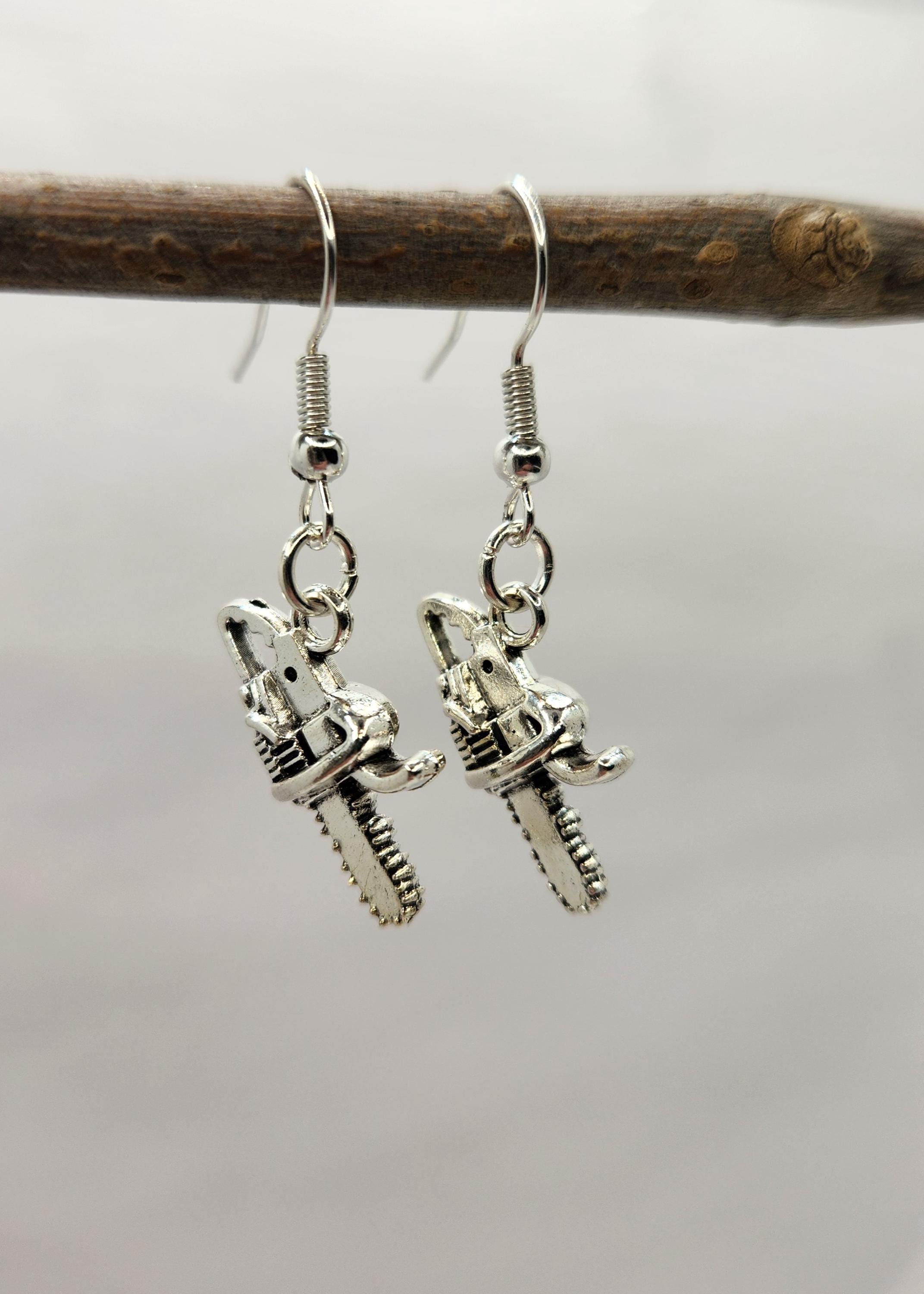 Chainsaw Earrings - Etsy