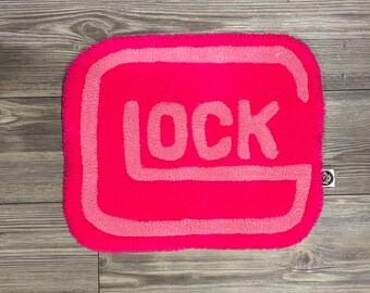 Custom pink GLOCK | tufted rug