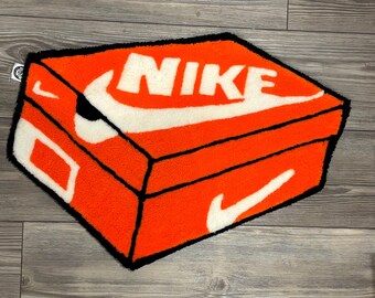 Nike shoebox tufted rug custom