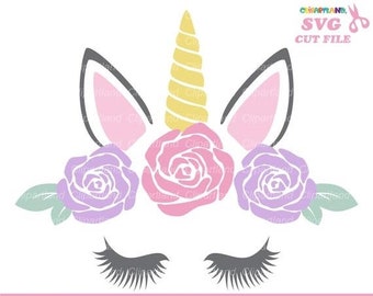 Download Art Collectibles Clip Art Floral Unicorn Svg Animal Face Svg Unicorn With Flowers On Head Unicorn With Sunflower Svg Cut File Floral Unicorn Cut File