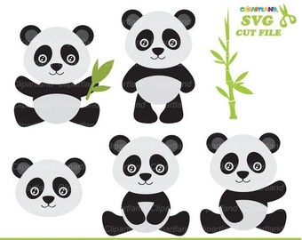 Download Clip Art Digital Clipart Vector Graphics Cute Baby Panda Svg Cut File For Cricut And Silhouette Art Collectibles