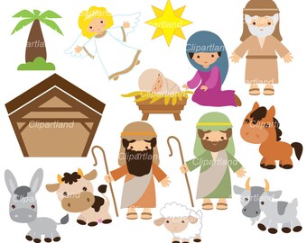 Nativity Clip Art | Etsy