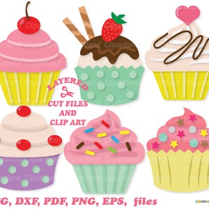 Téléchargement instantané. Cupcake coupe fichier svg. Ccu_1. La licence commerciale est incluse!