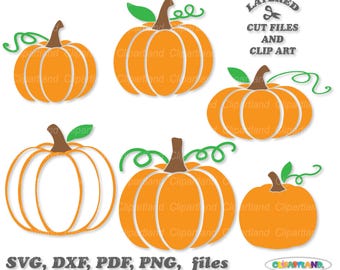 Pumpkin Clip Art and Cut Files Bundle (Digital Download)