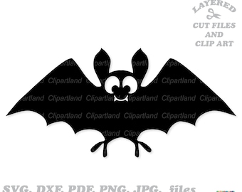 INSTANT Download. Halloween bat silhouette svg cut file and clip art. B_3. Personal and commercial use.
