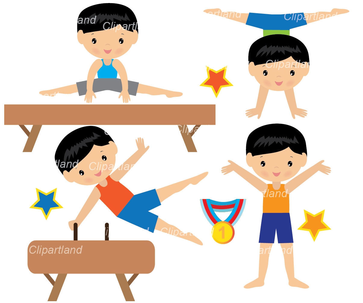 Boy Gymnast Clip Art