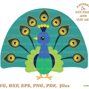 DIRECT downloaden. Schattige pauw svg-bestand en illustraties knippen. Persoonlijk en commercieel gebruik. P_15.