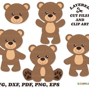 Download instantâneo. Arquivos de corte SVG de ursinho de pelúcia fofo. Uso pessoal e comercial. B_31.