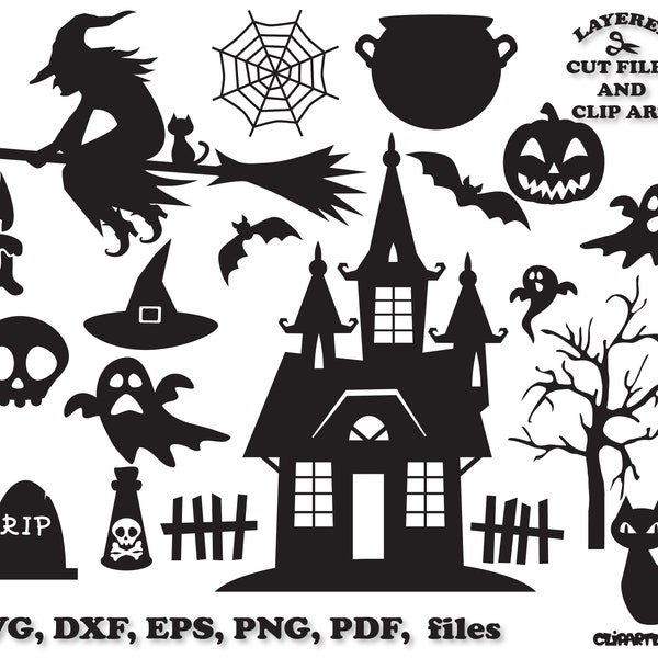 Halloween Window Silhouette - Etsy