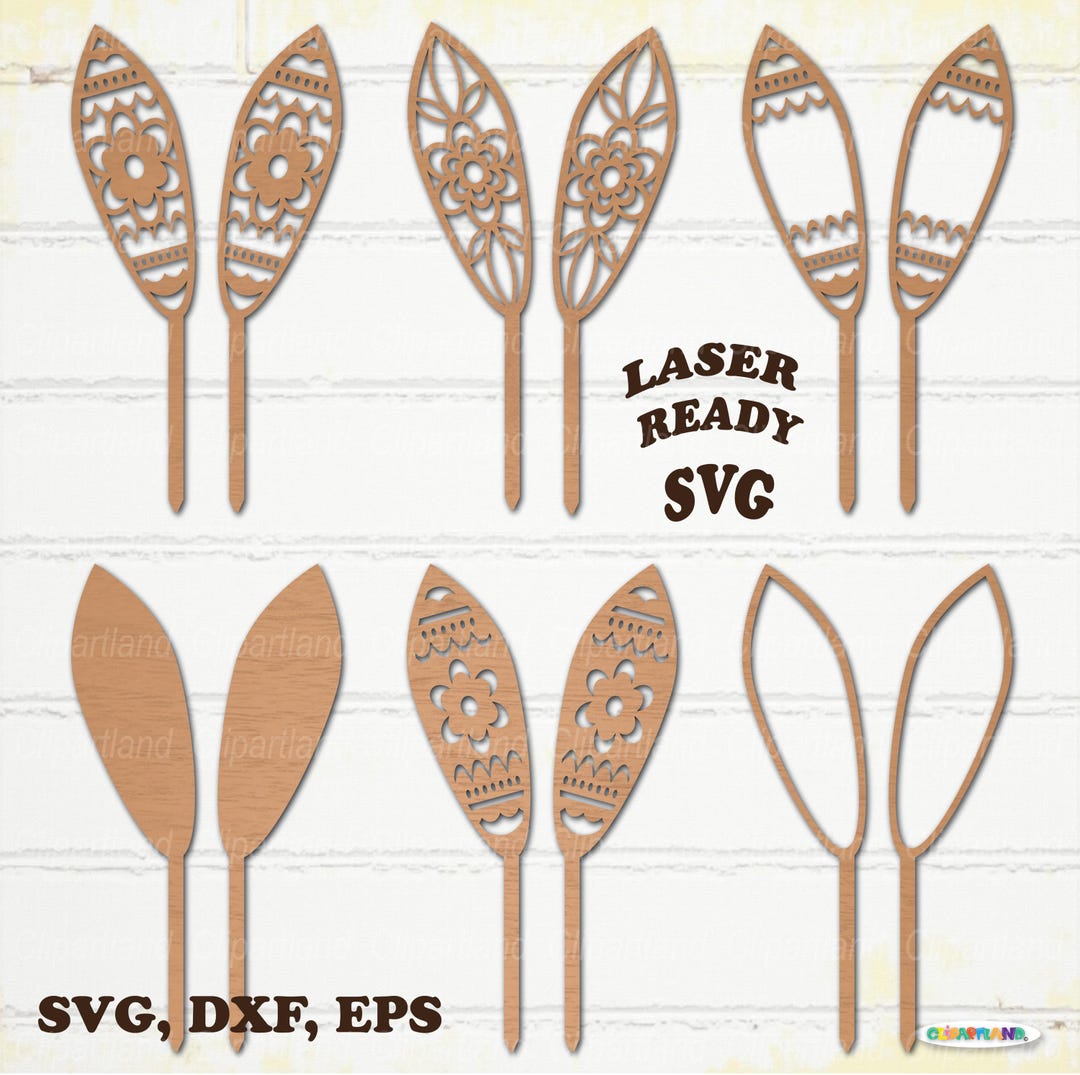 Easter Bunny Ears SVG Cut File for Laser (digital Download) - Etsy