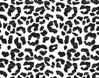 Leopard Print Seamless Pattern (svg, dxf, png, eps, pdf) (Digital Download)