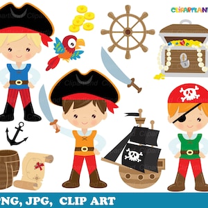 Download IMMEDIATO. Clipart di un ragazzo pirata. CP_82. Uso personale e commerciale.