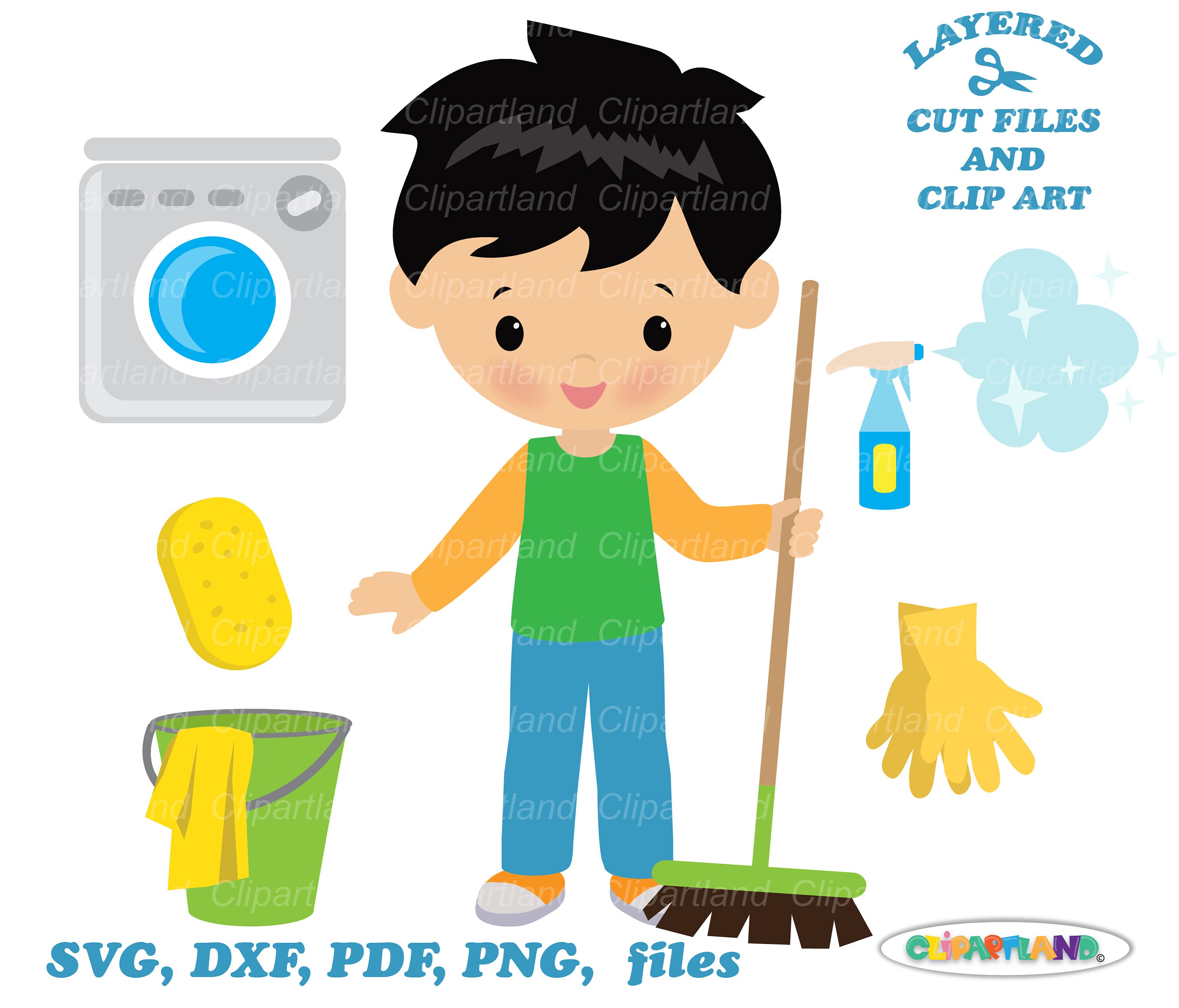Mopping Clip Art