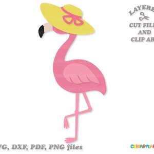 Download instantâneo. Arquivo de corte e clipart de flamingo de verão fofo e engraçado. Uso pessoal e comercial. F_22.