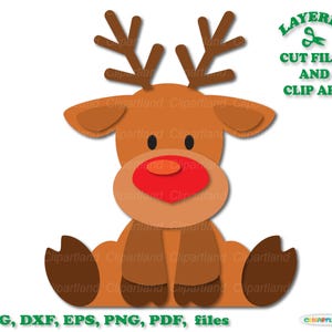 DIRECT downloaden. Leuke kerst rendieren svg bestand knippen en illustraties. Persoonlijk en commercieel gebruik. R_45.
