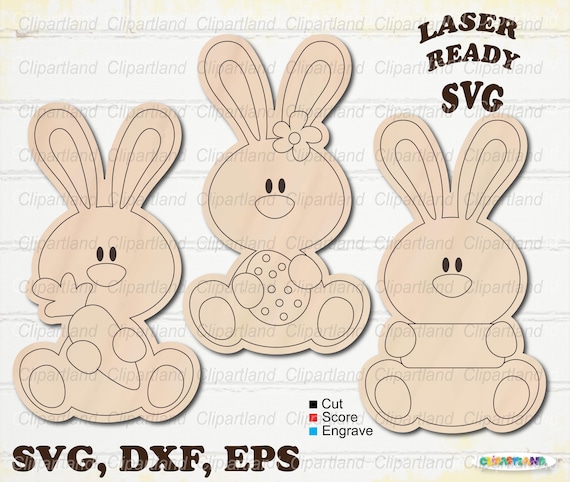 INSTANT Download. SVG Paint kit. Baby Easter bunny Coloring bundle. Svg cut file for laser. B_26.