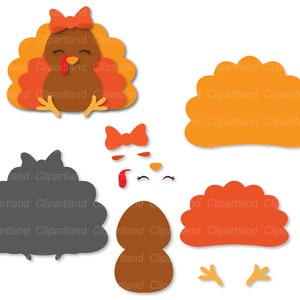 Funny Thanksgiving Turkey SVG, Clipart Cut Files (Digital Download) image 2