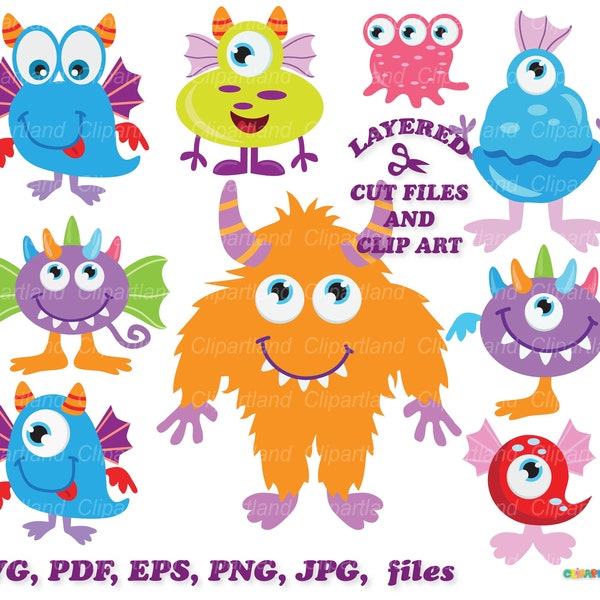 INSTANT Download. Monsters svg cut files. Cm_5. Personal and commercial use.