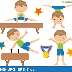 SOFORT DOWNLOAD. Junge Turner Clip Art. Cgymb_3. Persönliche und kommerzielle Nutzung.