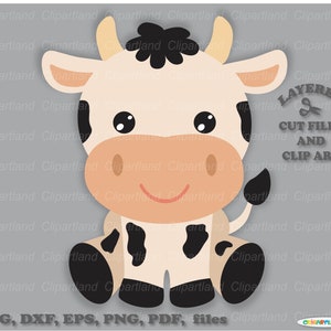 INSTANT Download. Personal and commercial use is included! Cute calf cut files and clip art. C_2.