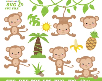 INSTANT Download. Monkey Svg cut files. Cm_4. Personal and commercial use.
