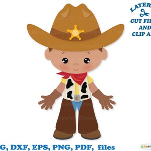 Download istantaneo. File di taglio e clip art in formato SVG da piccolo cowboy carino. Uso personale e commerciale. C_28.