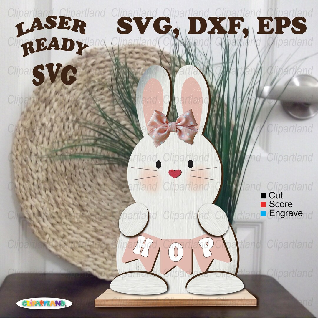 Easter Bunny Shelf Sitter SVG, Laser Ready Cut File (digital Download ...