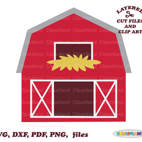 INSTANT Download. Old red barn svg cut file and clip art. Commercial license is included up to 500 uses! Clu_1.