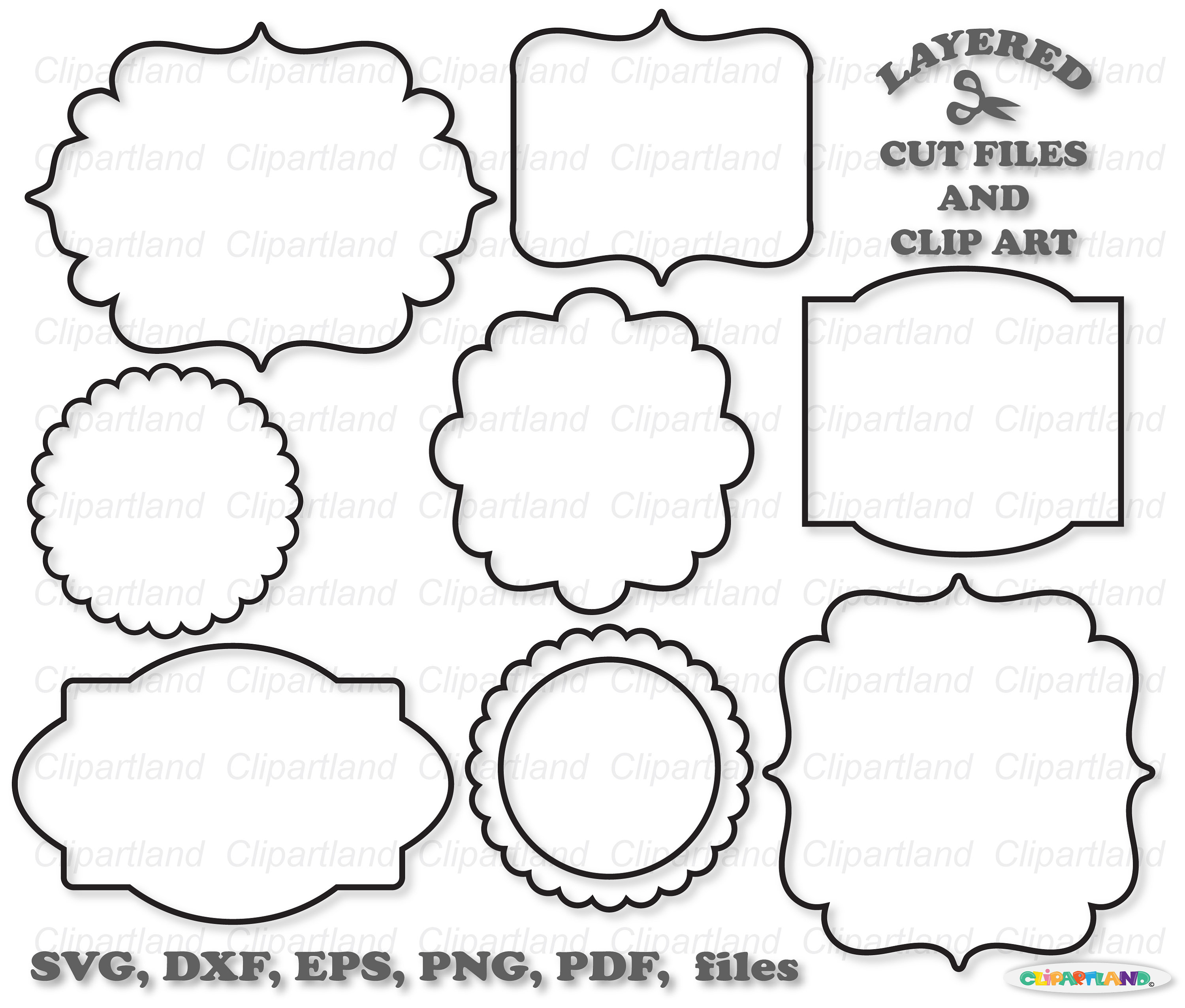 Cut Border Vector INSTANT Download. Borders Svg Cut Files. Rb_4. Personal and Commercial ...
