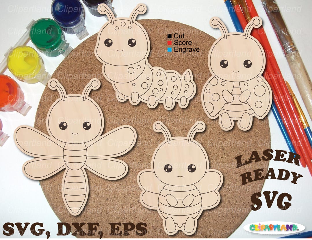 Insects Cut Paintable Insect Cut File: Laser Ready SVG (digital Download) - Etsy