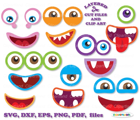 INSTANT Download. Monster Smiling Face Svg Cut Files. Cm_8