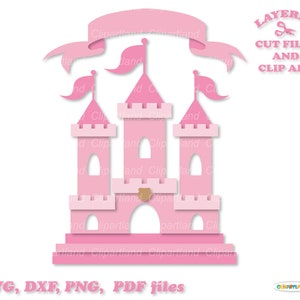 SOFORTIGER Download. Persönliche und kommerzielle Nutzung ist inbegriffen! Schloss svg, dxf, druckbare Datei und Clip Art. C_1.